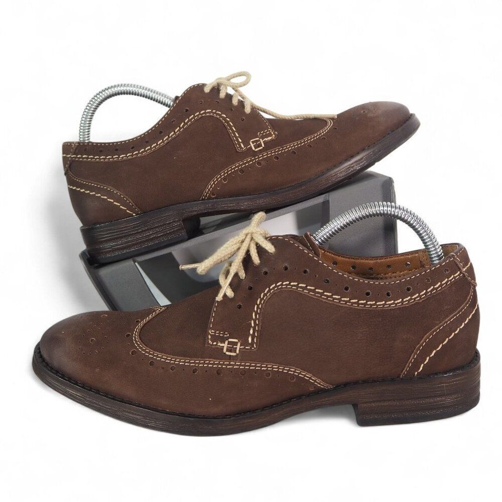 Clarks Collection Delsin Wingtip‎ Brogue Oxfords Brown 26105827 Men's 8M